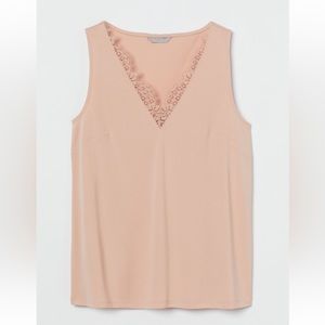 Lace Trim V-Neck Tank Top
